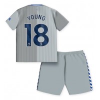 Fotbalové Dres Everton Ashley Young #18 Dětské Alternativní 2023-24 Krátký Rukáv (+ trenýrky)